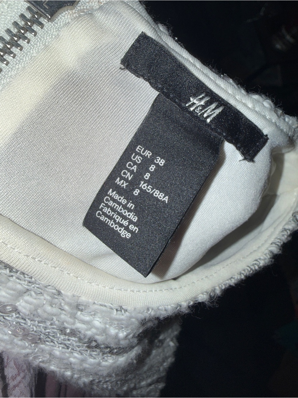 H&M Light Gray and Silver Sparkle Knit Fit-and-Flare Dress - Picture 11 of 11
